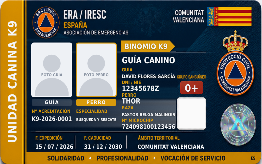 Plantilla Asociación K9 · Binomio