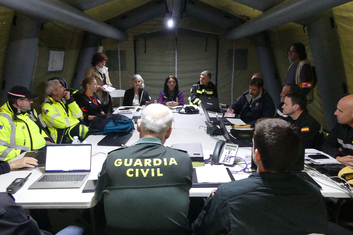 Coordinación operativa durante simulacro