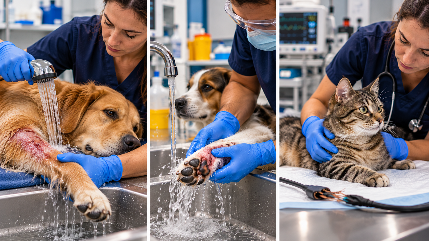 Quemaduras térmicas, químicas y eléctricas en perros y gatos