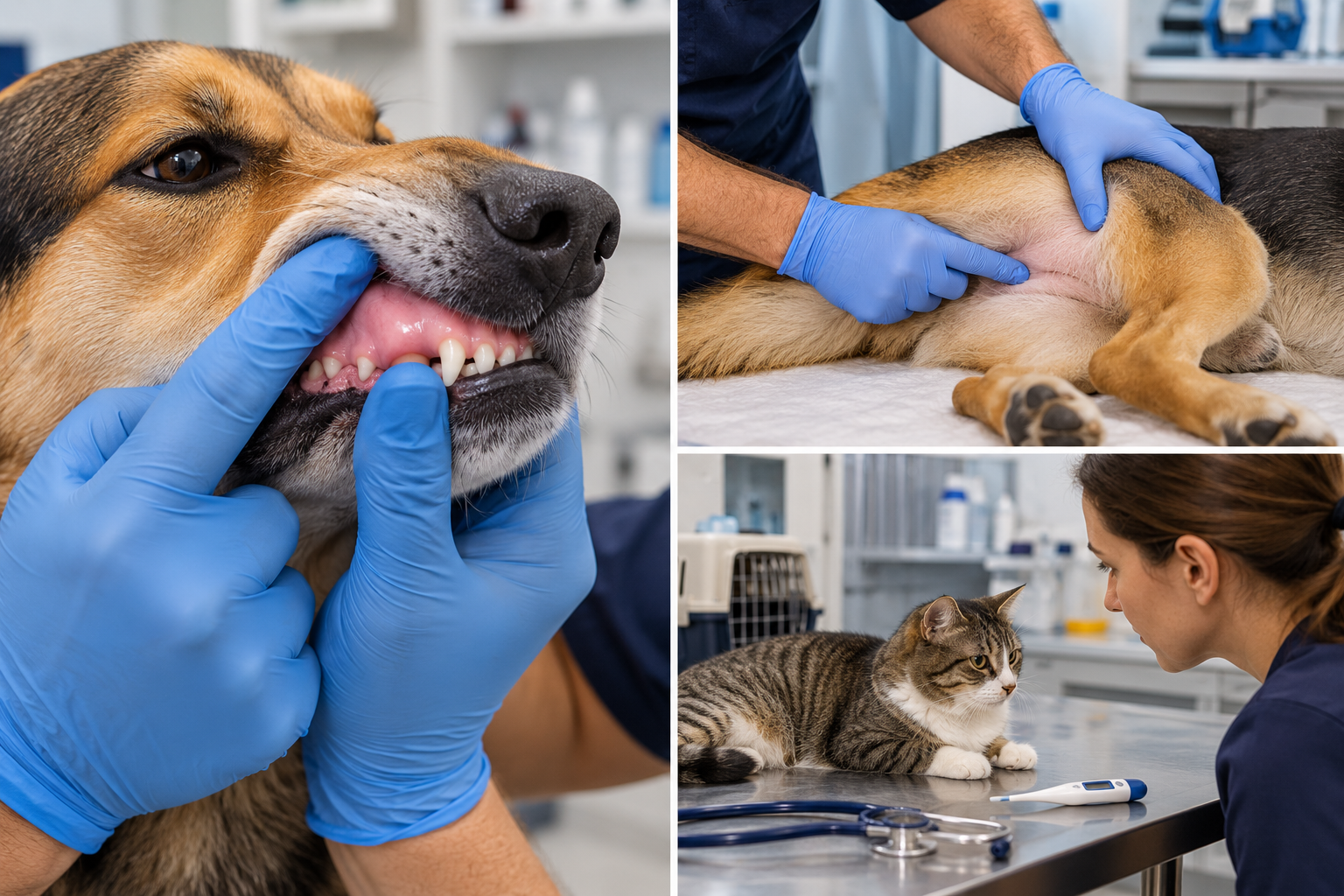 Mucosas, pulso y valoración general de perro y gato