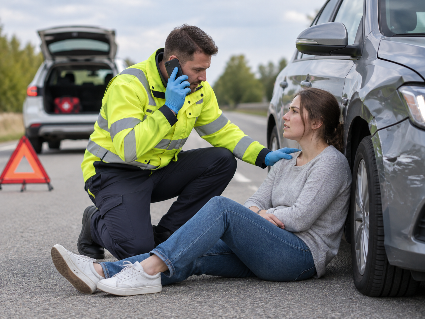 Atención inicial a una víctima de accidente de tráfico